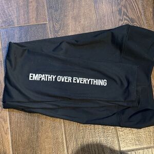 Empathy Over Everything Black Leggings
